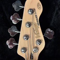 New Vintage VJ75MBK ReIssued Maple Fingerboard Bass Guitar 5-String