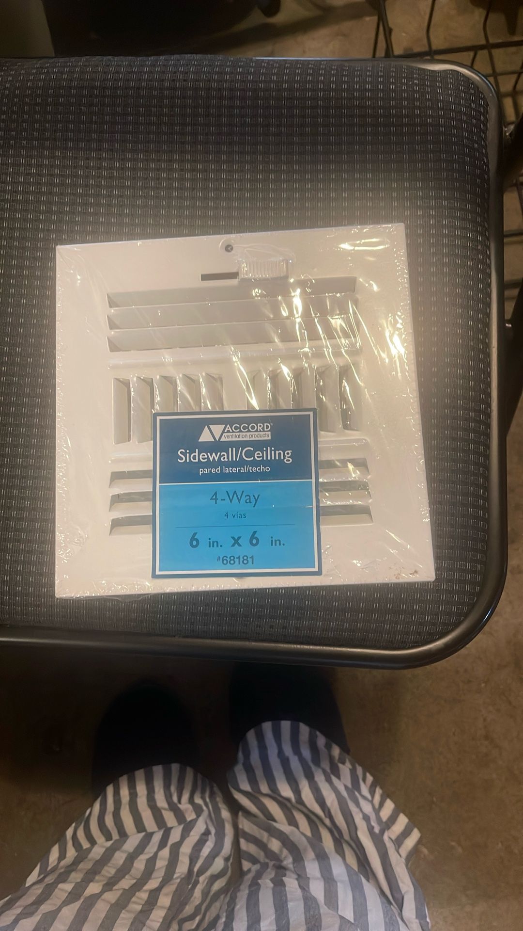 sidewall or ceiling vent