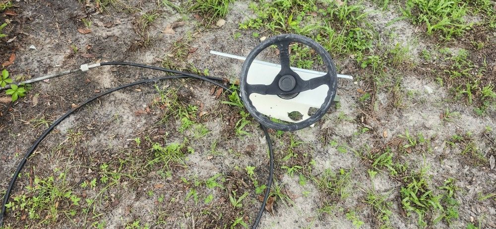 Boat Steering Wheel With Cable