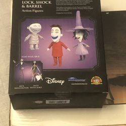 Nightmare before Christmas figure lock shock and barrel brand new factory, sealed Tim Burton