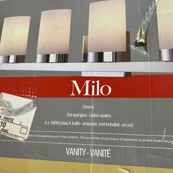 2 Crome Flats Opal Glass/VANITY
