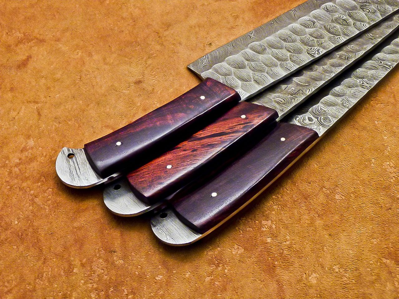 Handmade Damascus Steel 3 Piece Chef Knife Set