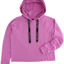 Calvin Klein Cut-Off Hoodie CJMT8785, Pullover Long-Sleeve Fleece-Lined Hoodie