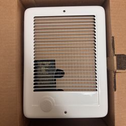 240-volt 750-watt In-wall  Electric Heater in White