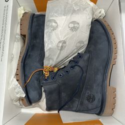 Timberland Premium 6 in Waterproof Boot Medium Blue Nubuck size 9 mens