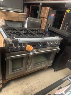 Slide stove dual fuel gas range Thermador pro harmony w 48”