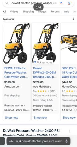 Dewalt electric pressure washer