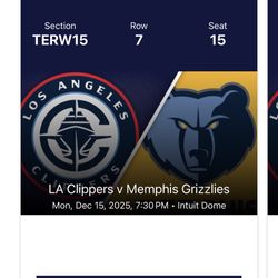 (GOOD PRICE) Clippers vs Grizzlies - 4 tickets for $60