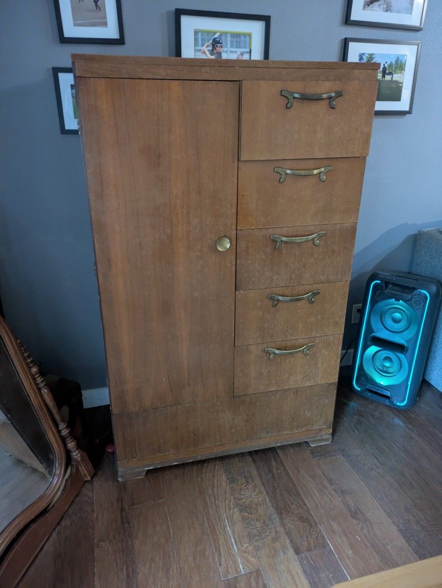 Mid Century Dresser Armoire 