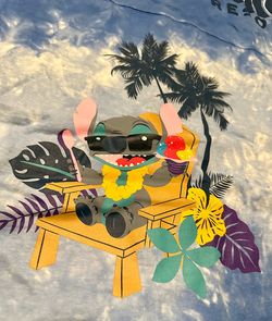 Disney Parks Disneyland Resort Lilo & Stitch Tie Dye Spirit Jersey Palm Trees XL