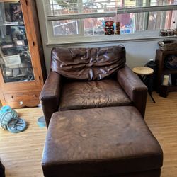 Oversized Leather Chair 
