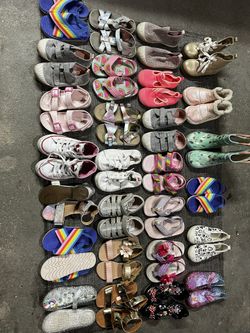 29 Pairs Of New And Used Girls Shoes!!! 