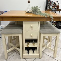 Counter Height Dining Table with Stools