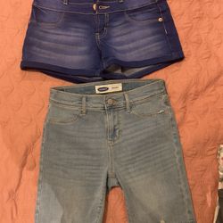 Girls Old navy and Walmart jean shorts size 12