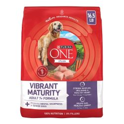 Purina ONE Plus, Vibrant Maturity Chicken, 16.5 lbs, Dry Dog Food, BB: 4-2026