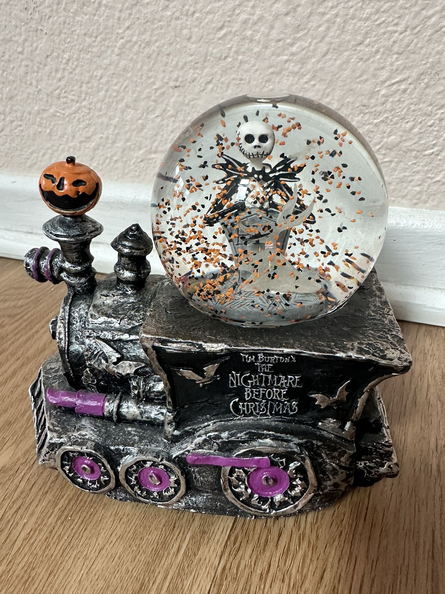 The Nightmare Before Christmas Jack On Train Light-Up Musical  Snow Globe