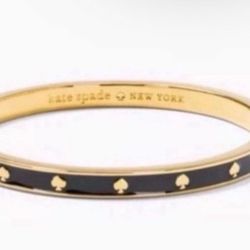 NEW KATE SPADE NEW YORK SPOT THE SPADE ENAMEL HINGED BANGLE
