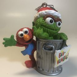 Elmo And Oscar Sesame St. Christmas Ornament