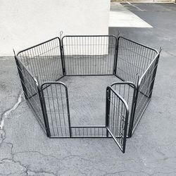 (Brand New) $70 Heavy Duty 24” Tall x 32” Wide x 6-Panel Pet Playpen Dog Crate Kennel Exercise Cage Fence Play Pen
