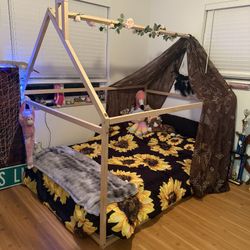 Montessori House Bed Wood Frame