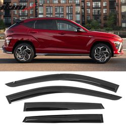 Fits 2024-2025 Hyundai Kona& Kona EV Mugen Style Acrylic Window Visors Rain Guards