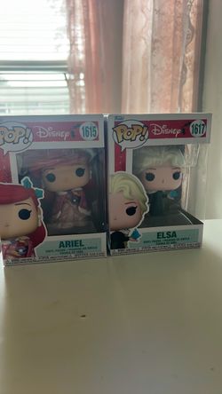 Elsa and Ariel Disney Funko pops
