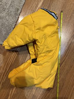 Muttluks Four Legged Nylon Reversible Dog Snow Suit, Size 14 Small Yellow/