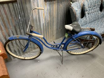 Vintage Blue Schwinn Tornado Cruiser Bicycle