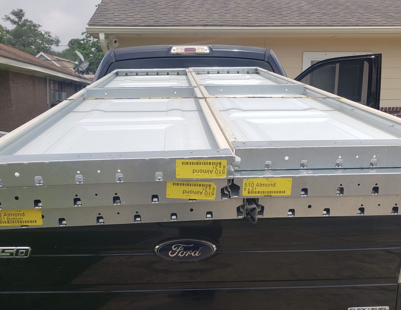 2 Unused 8x7 Garage Doors + 2 Smart LiftMaster Openers Full Setup