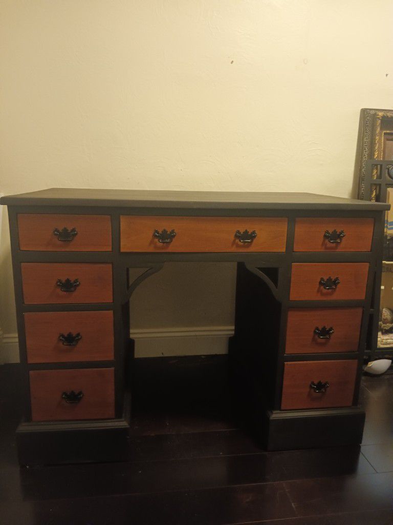 Refinished Solid Mahogany Desk