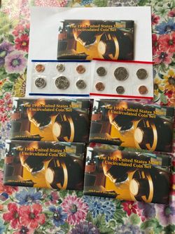 1995 US Mint Uncirculated Coin Set – Lot of 5