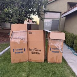 3 Wardrobe Moving Boxes
