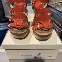 Coach Woman Wedge Sandals Size 9