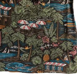 Denim & Co. Printed Perfect Jersey Tank with Tassle Trim