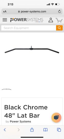 Black Chrome Lat Bar