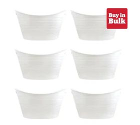 White Oval Plastic Tub