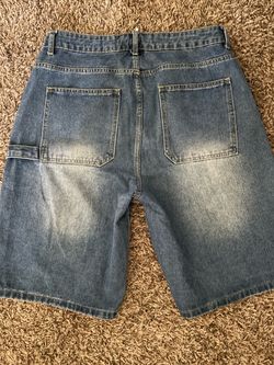 Men's Blue/Black Denim Jean Shorts