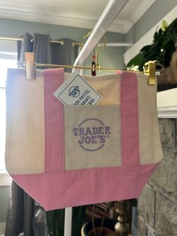 pink trader joe’s bag