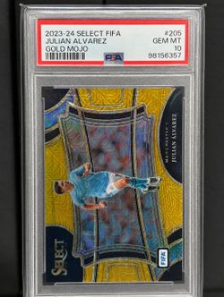 Julian Alvarez 2023-2024 SELECT FIFA Gold Mojo PSA 10 #/10