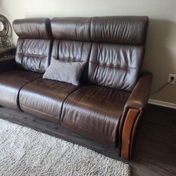 Leather Couch Recliner 