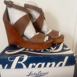 Lucky Brand Leather Wedges