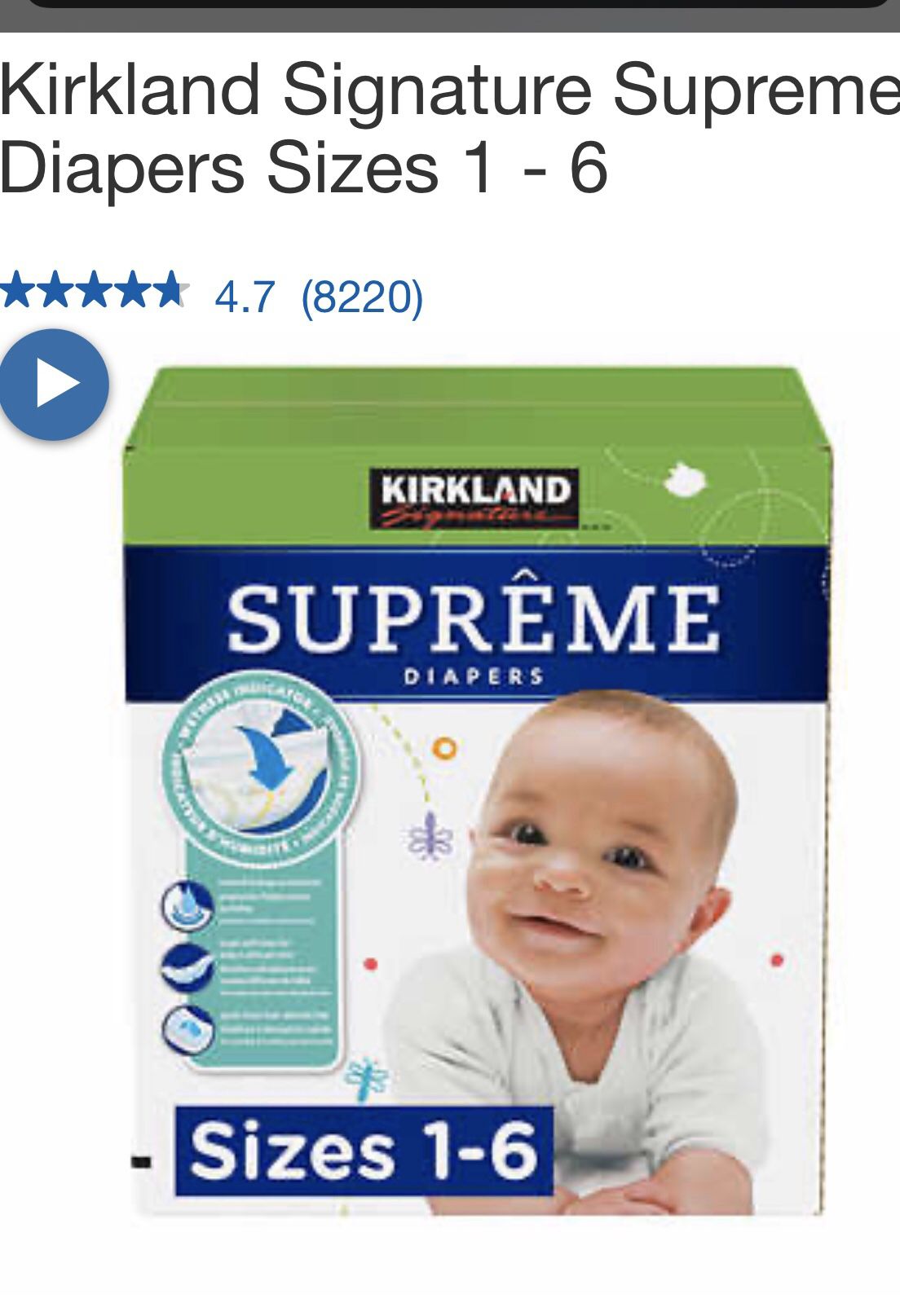 Diapers Kirkland Brand 192 count