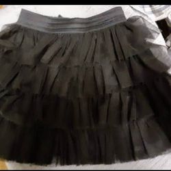 Black Tutu  Little Girls Sz Med Layered  Skirt
