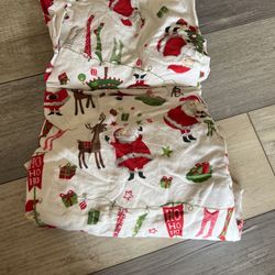 Pottery Barn Kids Fleece Christmas Toddler Sheet Set