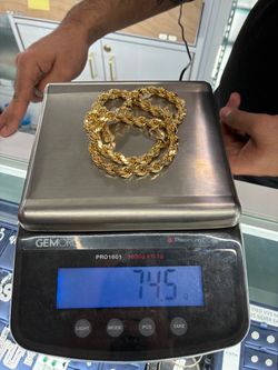 Dai Okiku 9mm 24” Gold Vermeil Rope and INRI Pendant