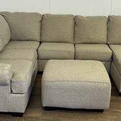 Large Sectional Couch w/ Ottoman 