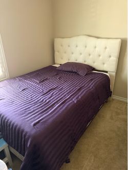 Queen Headboard and Mattress