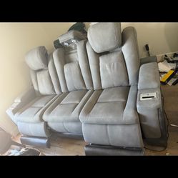 Ashley Furniture Leather Sofa With Head Rest 
