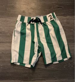 Toddler shorts green striped