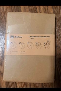Disposable cat litter PACK of 3